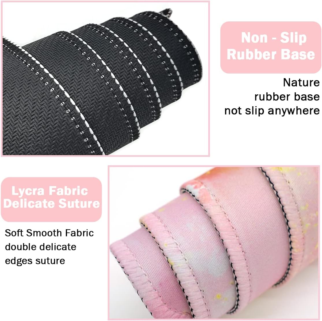 4-in-1 Large Mouse Pad, Keyboard Wrist Rest Pad & Wrist Support Mousepad Set, Extended Desk Pad Waterproof Desk Mat for Home Office Study Game