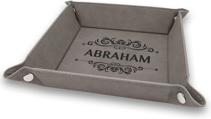 Personalized Organizer for Men, Jewelry Tray, Desk Organizers for Men Women, Men Women Jewelry Key Tray, Desk Storage Plate, Valet Tray Desktop Storage Organizer