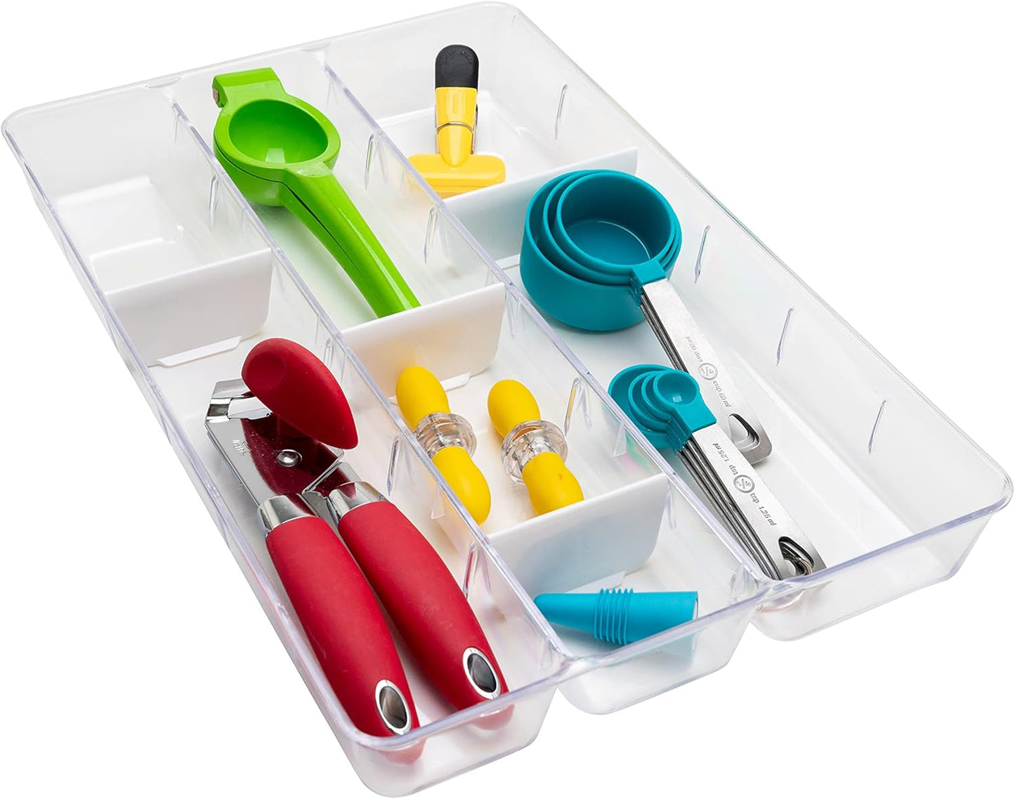 Dial Industries Junk Vanity Office Drawer Organizer Tray with Adjustable Dividers