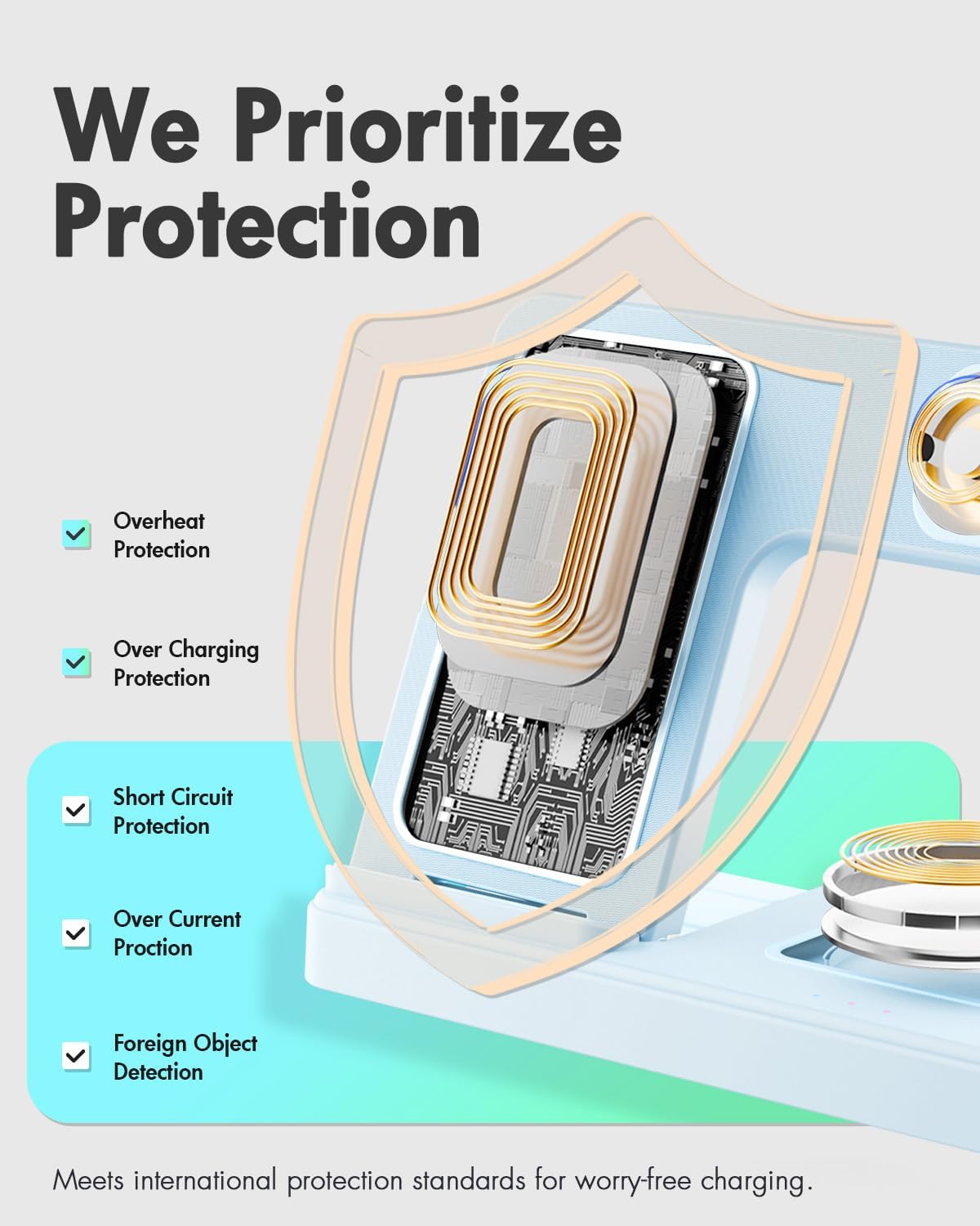 Wireless Charger Stand Charging Station: 3 in 1 Charger Stand Multiple Devices for Apple - iPhone 17 16e 16 15 14 Pro Max 13 12 - Watch 11 10 9 8 7 6 5 4 3 2 SE and Ultra Series-Airpods 4 3 Pro, Pink
