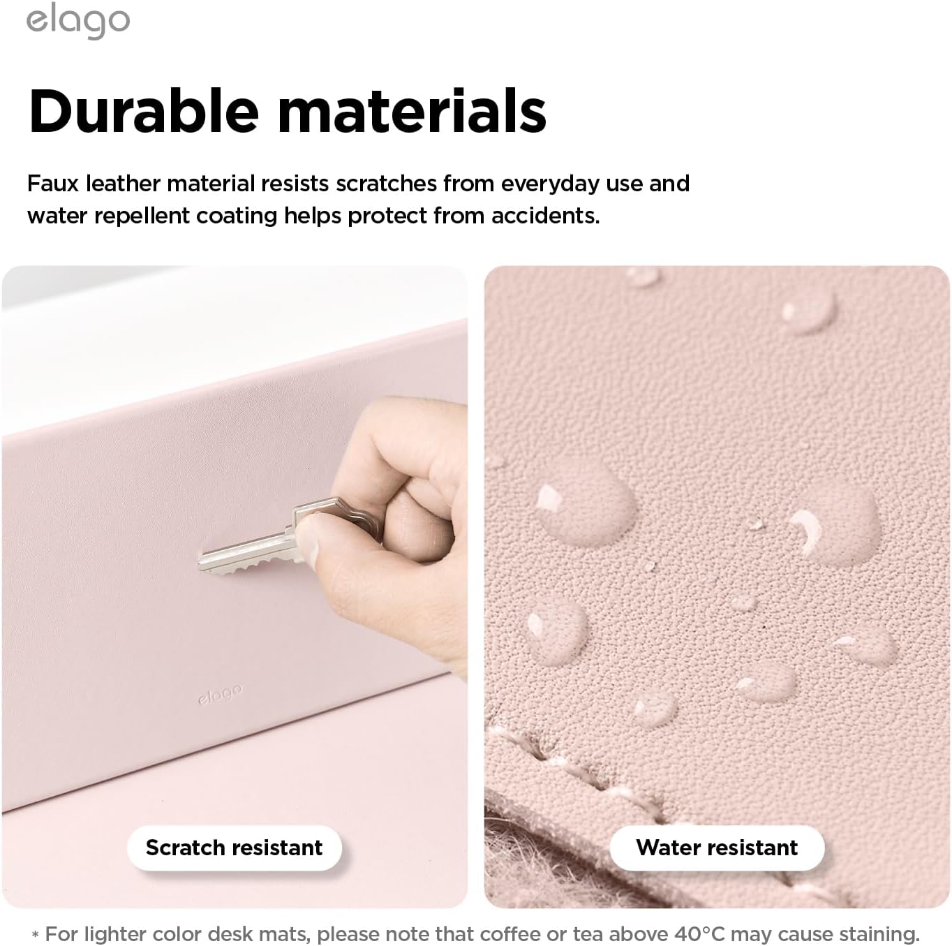 elago Smart Magnetic Desk Mat Folio Board Compatible with All Magnetic Products Clean Organized Desk for Office and Home (Microfiber Leather-Stone)