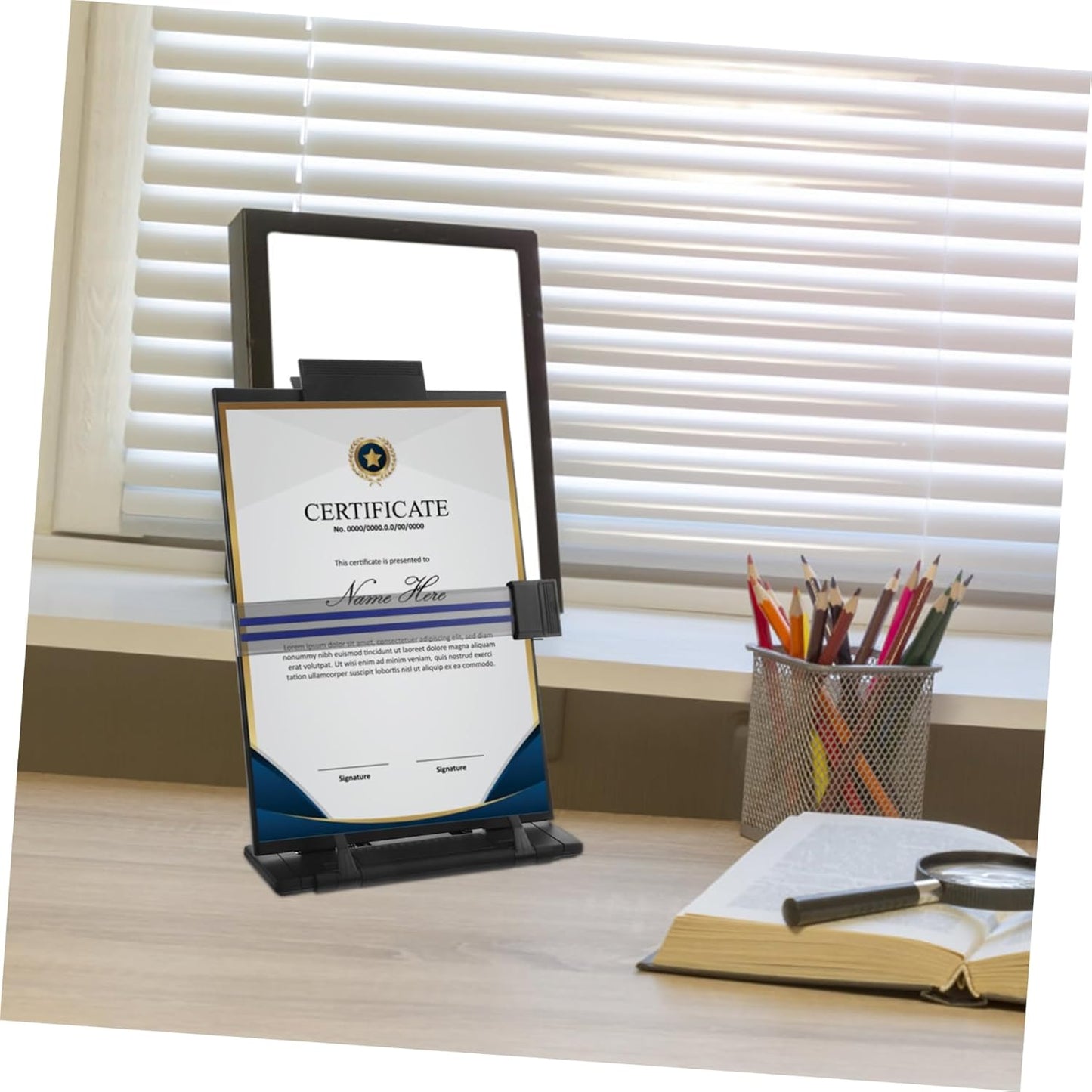 Gadpiparty Adjustable Document Holder for Desk Versatile Clip Copy Stand for Reading Typing and Learning Material for Home Office and School Use