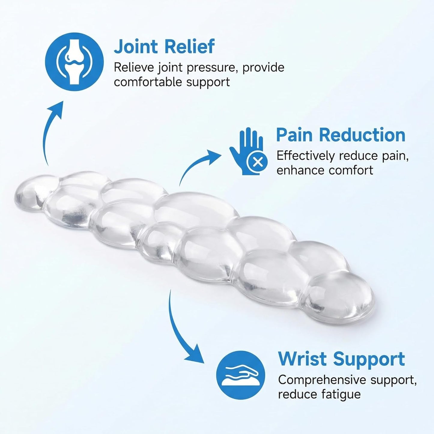 Ergonomic Cloud-Shaped Keyboard Wrist Rest & Non-Slip Mouse Pad Set, Soft Gel Support, Easy-to-Clean, Durable, Ideal for Long Work & Study Hours