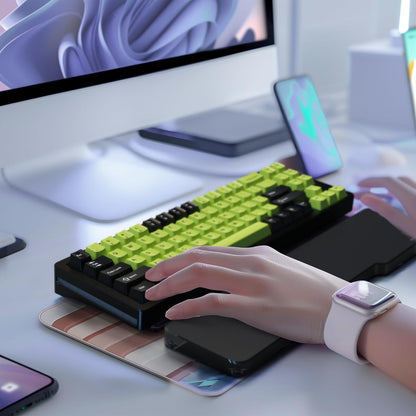 SELORSS Acrylic Keyboard Wrist Rest 98-Key Mechanical Keyboards Ergonomic Palm Rest for Computer Keyboard,Anti-Slip Base,Wrist Pad for Laptop,Office & Home-Easy Typing