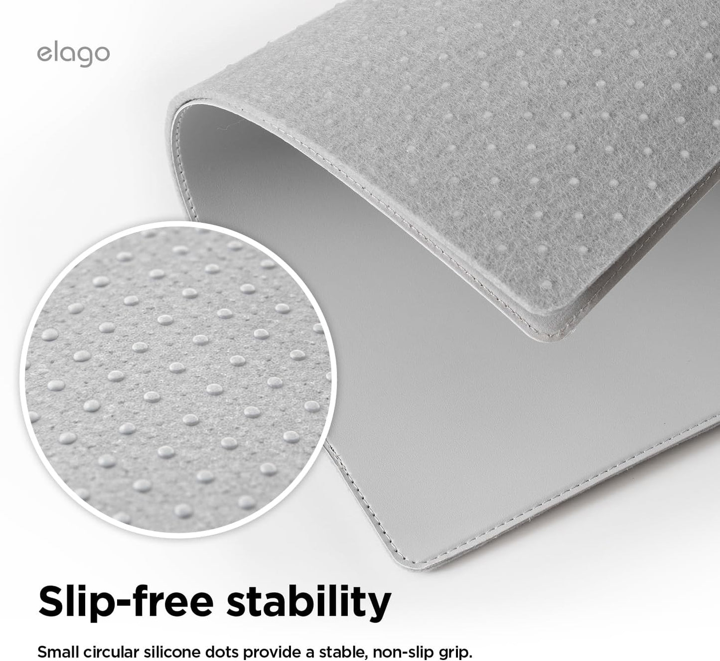 elago Smart Magnetic Desk Mat Compatible with All Magnetic Products -Paper Protector, Mouse Pad, Laptop, Non-Slip Top, Premium Waterproof Writing Pad for Office and Home (Stone [Large]