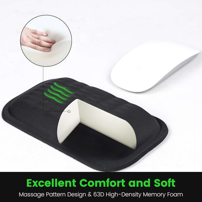 MEKASS Keyboard Wrist Rest, Soft Memory Foam Wrist Support for Keyboard, Keyboard Hand Rest Pad for Wrist Pain Relief, Keyboard Wrist Guard for Long Hours of Work, Gaming, Studying（Classic Black）
