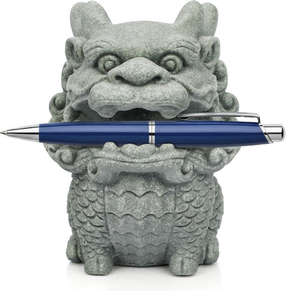 Dragon Pen Holder for Desk, Pen Holder Figure, Chinese Feng Shui Desk Organizer, Animal Figure for Office/Study Display Decoration