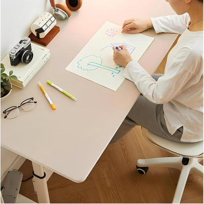Bloss Leather Desk Pad and Keyboard Wrist Rest, Large Mouse Pad + Keyboard Pad+Mouse Wrist Support, Non-Slip Desk Mat Protector for Office, Home(31.5×15.7 Inches,Beige)