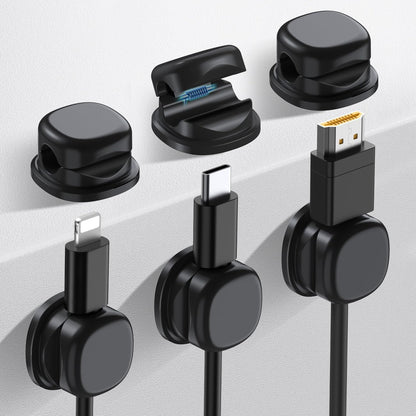 AhaStyle 6 Pack Magnetic Cable Organizer [1s Lock] Cord Holders Clips Strong Adhesive Cord Keeper [Smooth Adjustable] Hide Wire Cord Organizer for Nightstand Kitchen Car Office (Lavender)