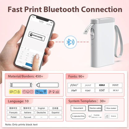 P21 Label Maker Machine with Tape, Bluetooth Label Printer Thermal Mini Label Makers with Built-in Cutter and Multiple Templates, Portable Printers for School, Office, Home Use (Green)