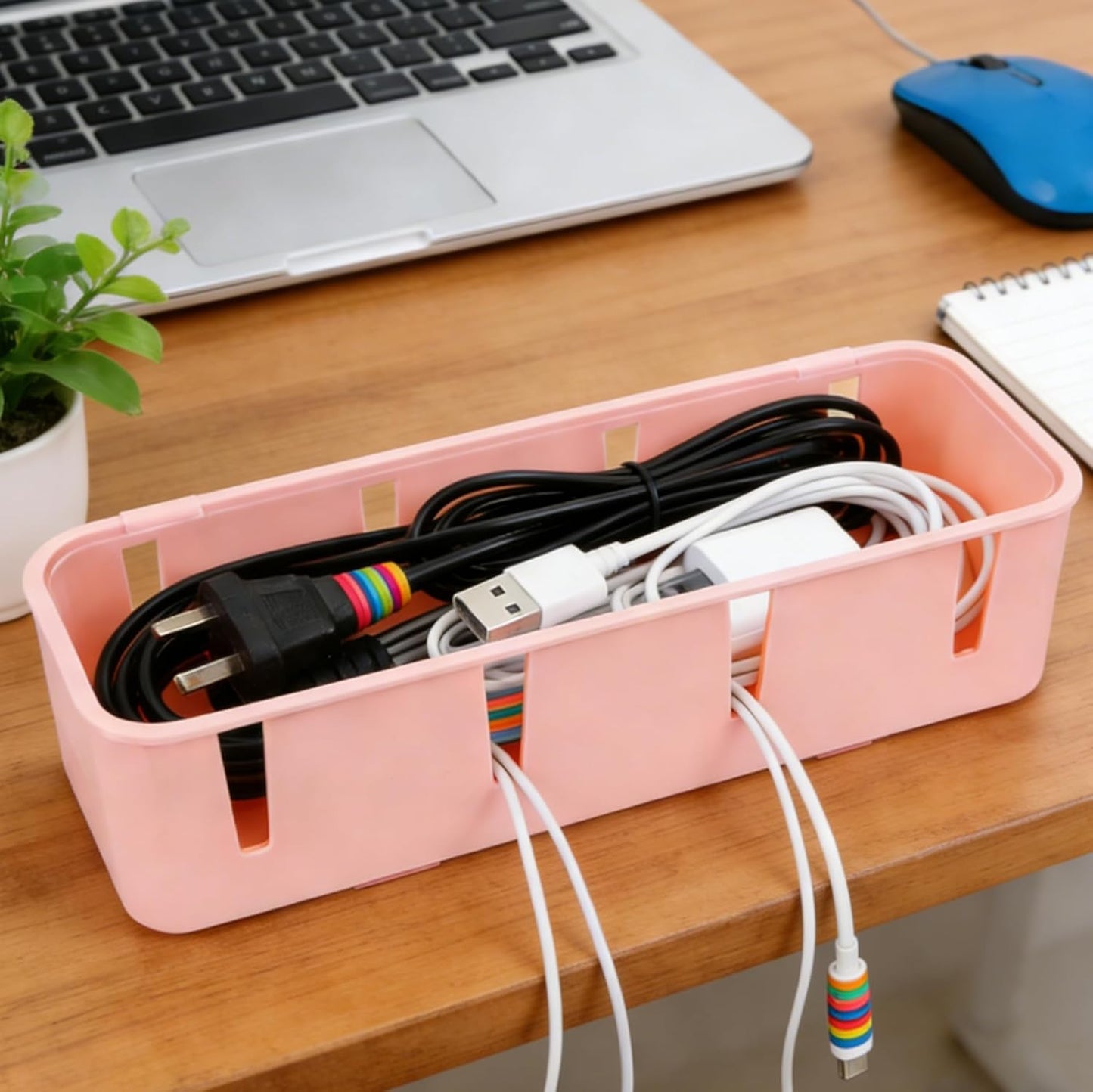 Plug Socket Safety Box Cable Organizer for Power Strip Wire Management 10.43X3.74X2.75 Inch Cord Storage Case for Home and Office Use