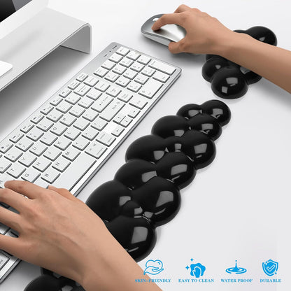 Gel Cloud Keyboard and Mouse Wrist Rest, Cute Wrist Support and Arm Support Keyboard Rest for Keyboard and Mouse Typing Pain Relief，Suitable for Office/Computer/Laptop/Gaming (Pink)