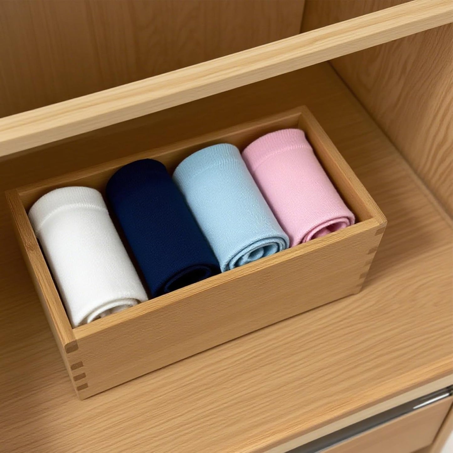 Bamboo Drawer Organizer - Kitchen Drawer Utensil Organizer Office Supplies Desk Organizer Makeup Silverware Tray Flatware Organization 12"*4"*2"