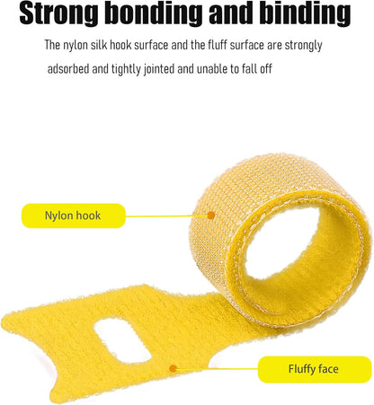 60 Pieces Cable Labels & Reusable Hook and Loop Fastening Ties Set - 30 Pieces Cord or Wire Labels & 30 Pieces Labels for Electronic Cords, Home & Office Cord Management