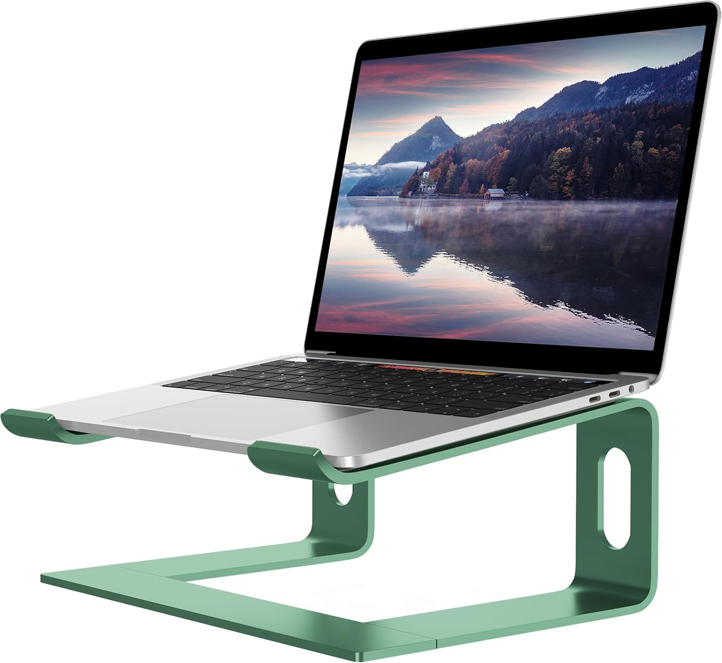 ALASHI Laptop Stand for Desk, Aluminum Computer Riser, Ergonomic Notebook Holder, Detachable Metal Laptops Elevator, PC Cooling Mount Support 10 to 15.6 Inches Notebook, Black