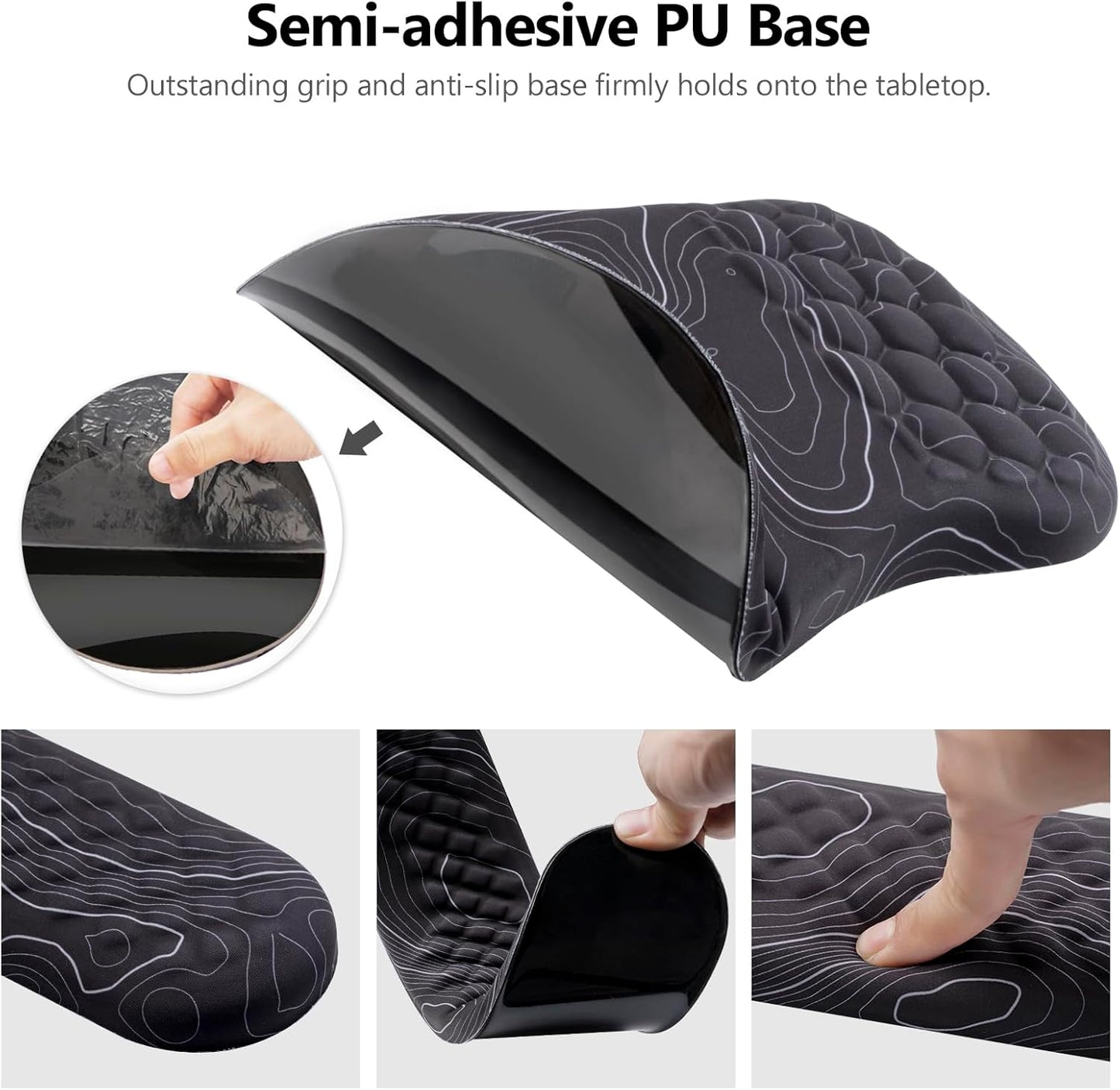 Mouse Pad Wrist Support, Laokiiy 2 in1 Keyboard Wrist Rest+ Ergonomic Mouse Pad, Non-Slip Wrist Rest for Computer Keyboard, Made Easy Typing & Relieve Wrist Pain（Banana Leaf Green）
