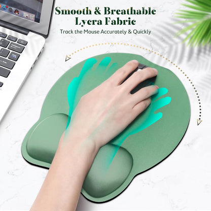 Gimars Upgrade Enlarge Superfine Fibre Soft Smooth Gel Ergonomic Mouse Pad Wrist Support and Keyboard Wrist Rest for Computer, Laptop, Mac, Gaming and Office, Durable, Comfortable and Pain Relief