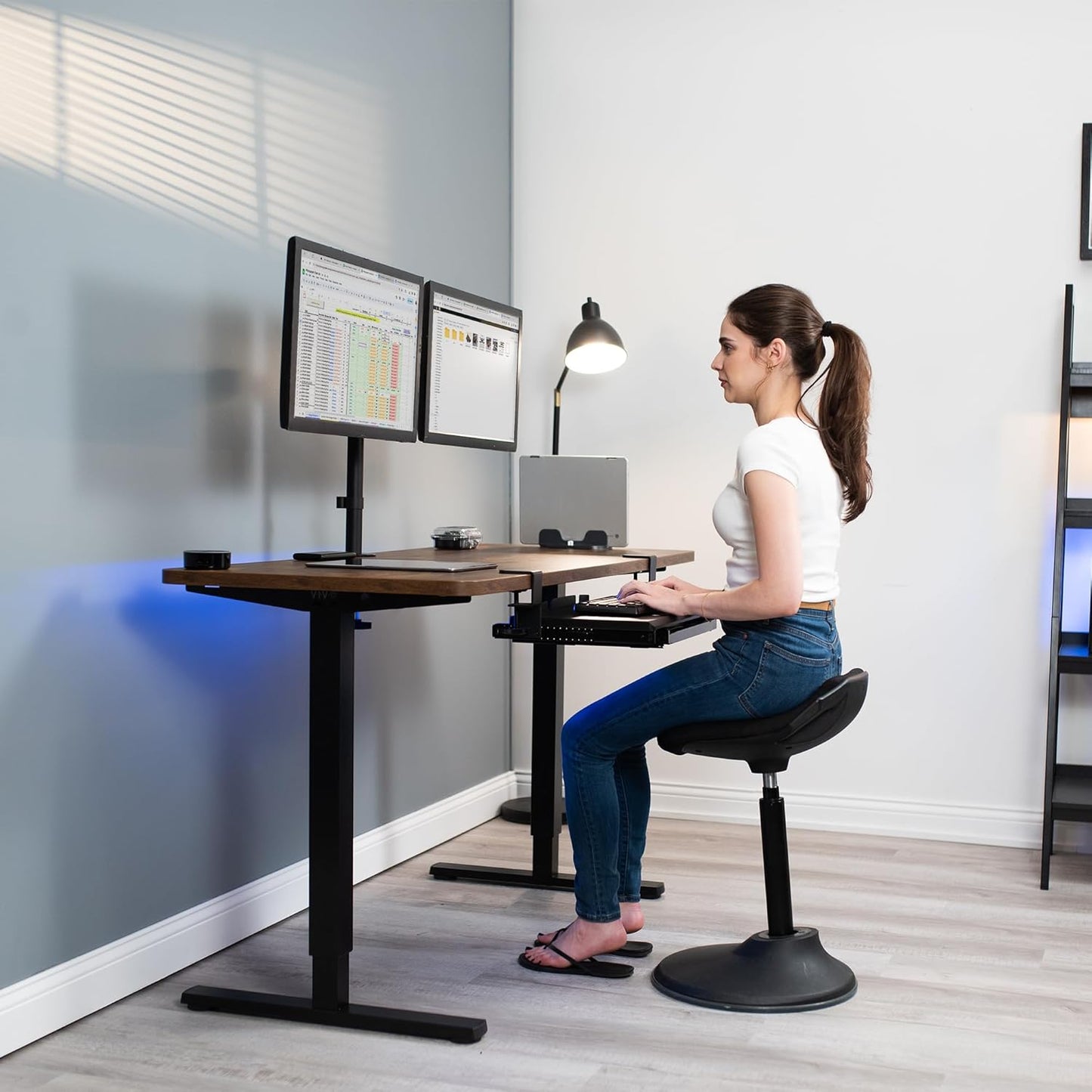 VIVO Large Keyboard Tray Under Desk Pull Out Platform with Pencil Drawer, Extra Sturdy C Clamp Mount, 27 (33 Including Clamps) x 11 inch Slide-Out Tray with Storage Drawer, Black, MOUNT-KB05-4D