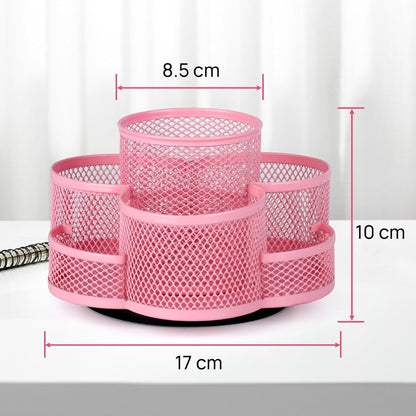 Topwey Pen Holder for Desk, 360 Rotating Pencil Holder, Cup Holder for Desk Office, Desk Organizers and Accessories in Black