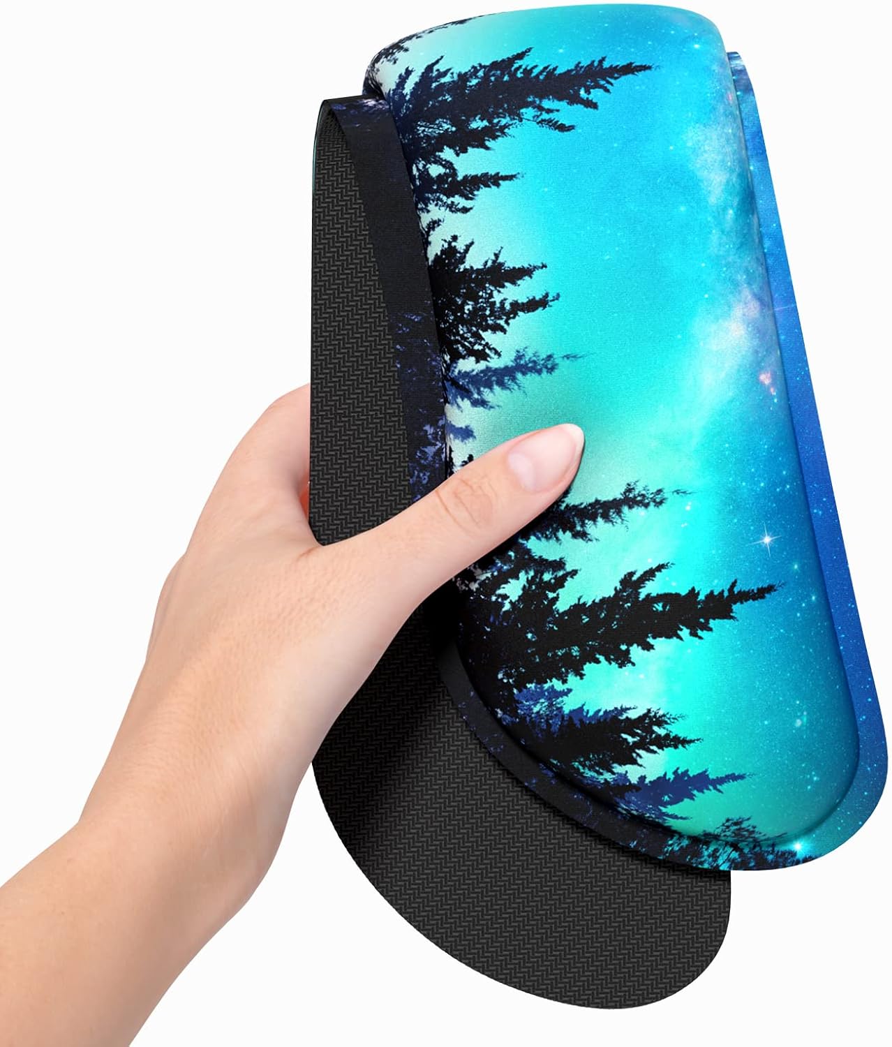 Dapesuom Enlarge Keyboard Wrist Rest, Memory Foam Wrist Cushion for Desk Mats Support, Cute Pain Relief Keyboard Mouse Pad Rests Set with Non-Slip Base for Gaming Laptop Office Computer, Green Leaf
