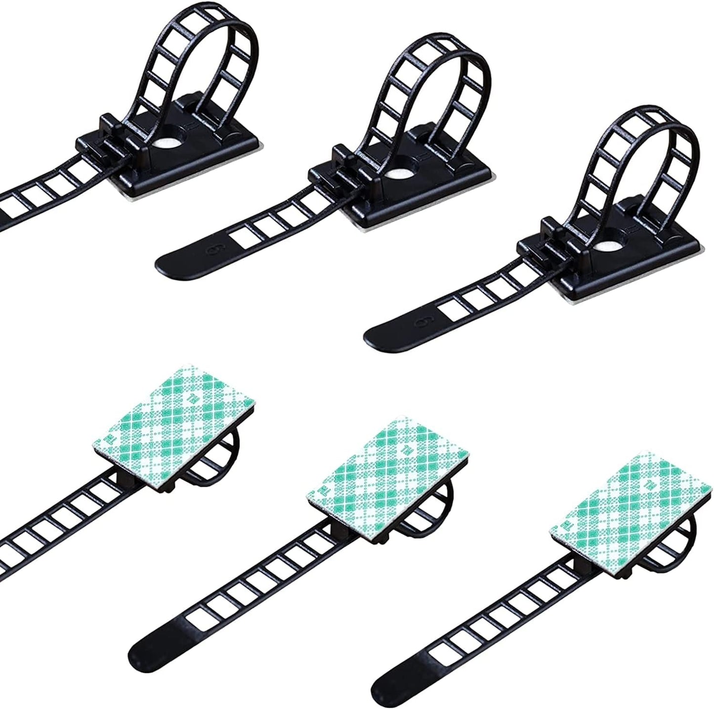 25 Pieces Desk Wire Organizer Cable Ties Zip Ties Adhesive Cord Clips Cable Management Cord Keeper Desk Wire Management