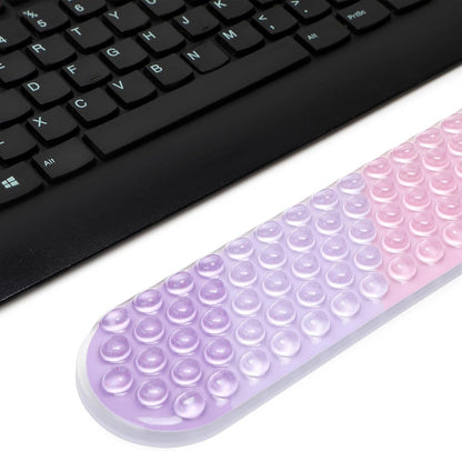 MEGREZ Clear Gel Wrist Rest for Keyboard and Mouse, Cute Crystal Gel WristRest, Ergonomic Wrist Rest Set, Cloud Wrist Rest Keyboard, Pink