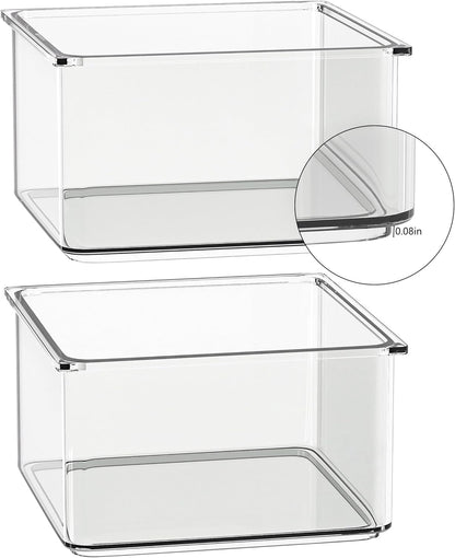 Hudgan 24 Pcs Small Drawer Organizer BinsSet, Stackable Drawer Divider Trays for Makeup Vanity, Bathroom, Office Desk, Straight Sides Tray Perfect for Craft Supplies, Cosmetics