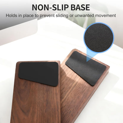 75 Keys Keyboard Wrist Rest - Ergonomic Walnut Wood Palm Rest for Mechanical Keyboard, Non-Slip, Comfortable Typing and Gaming (75 Keys)