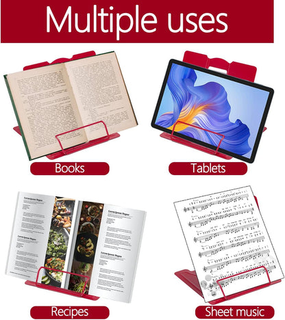 Camelmother Metal Book Holder Adjustable Book Stand for Reading