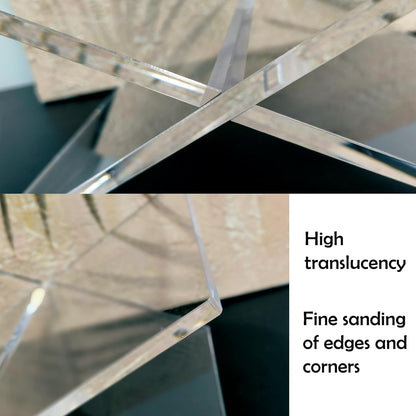 Large Clear Acrylic Book Stand - Perfect for Displaying Open Books on Your Coffee Table - Ideal for Bibles, Cook Book, Guest Books, Magazines, with a Lucite Paperweight(Marble Pattern)