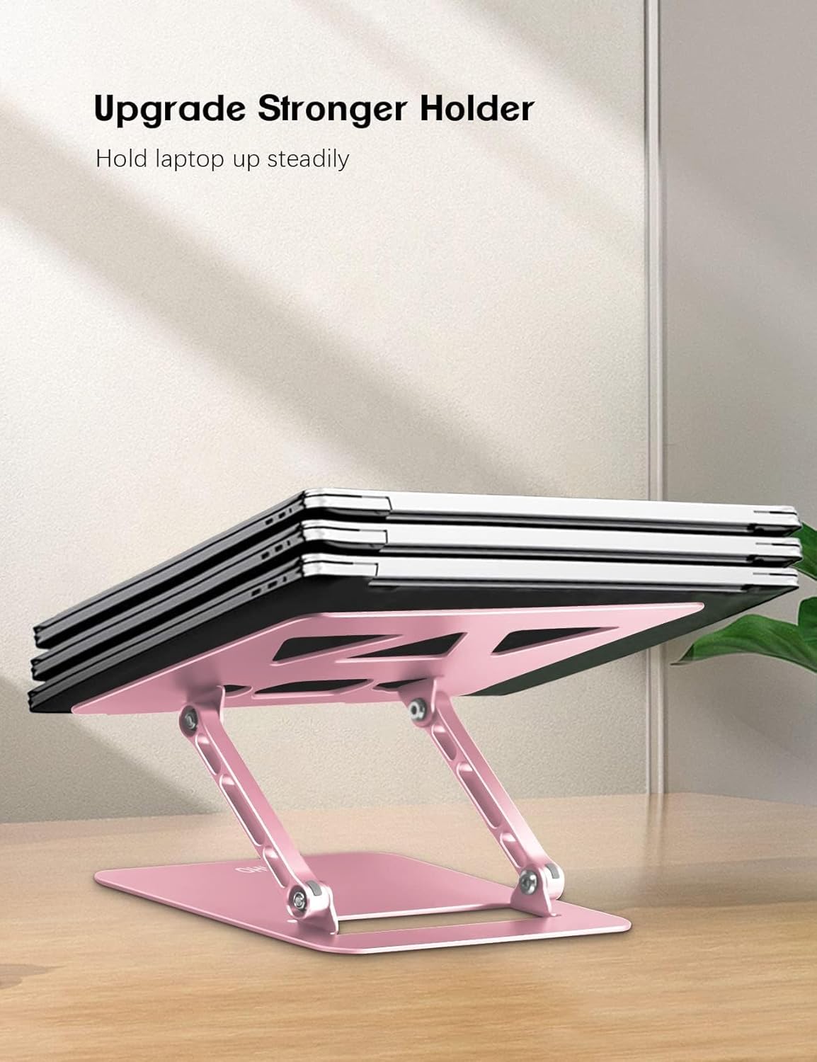 Aoviho Adjustable Laptop Stand for Desk,Portable Laptop Stand Holder and Riser,Foldable Aluminum Notebook Computer Stands for MacBook Air Pro HP Lenovo Dell Samsung Chromebook, 10-15.6 inch, Purple