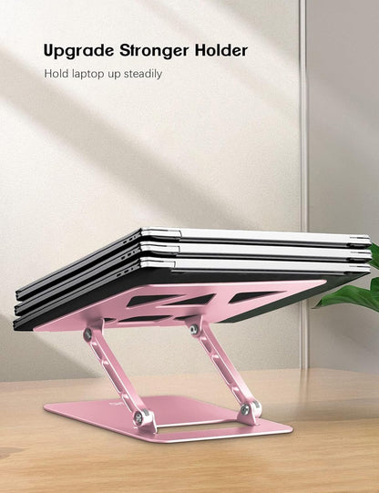 Aoviho Adjustable Laptop Stand for Desk,Portable Laptop Stand Holder and Riser,Foldable Aluminum Notebook Computer Stands for MacBook Air Pro HP Lenovo Dell Samsung Chromebook, 10-15.6 inch, Purple
