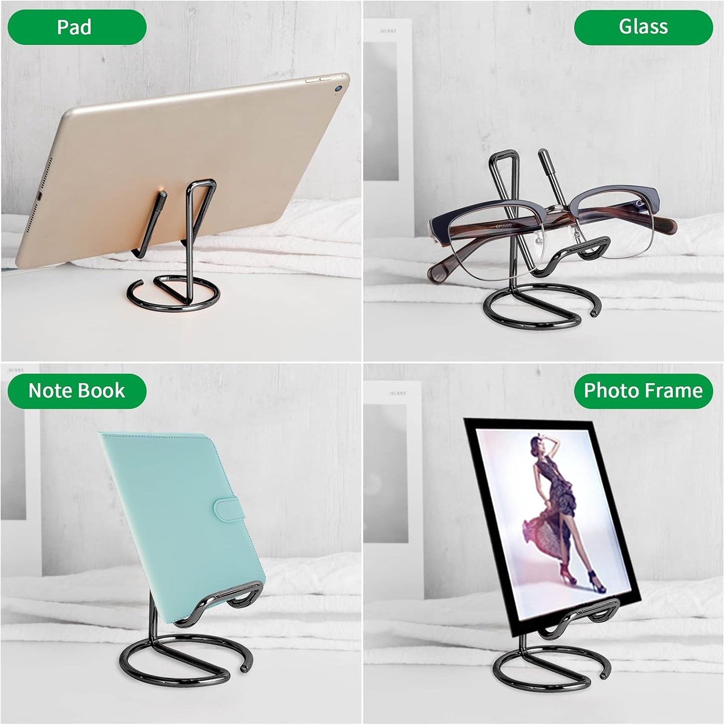 Cell Phone Stand for Desk, Metal Mobile Phone Stand Holder, Cute Rose Gold Cell Phone Display Holder Phone Dock Compatible with All Mobile Phones, iPhone, Switch, iPad (Rose Gold, 1 Pack)