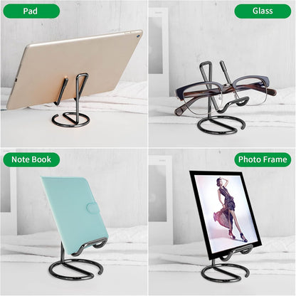 Cell Phone Stand for Desk, Metal Mobile Phone Stand Holder, Cute Rose Gold Cell Phone Display Holder Phone Dock Compatible with All Mobile Phones, iPhone, Switch, iPad (Rose Gold, 1 Pack)