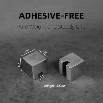 Metal Cord Holder, Weighted Cable Organizer or Management, Heavy Wire Keeper for Nightstand, Desk, Bedside Table - N2U Cube Cords Strap for Lightning, USB-C Phone Charger Cables (Silver - 1 PCS)