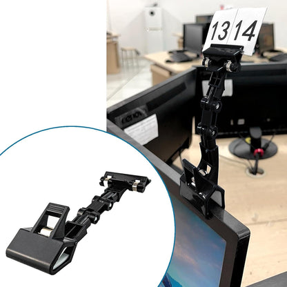 2-Pack Adjustable File Holder, Flexible File Holder Folding Paper Copy Holder Rotating Clip Convenient Artist Supply Holder for Computer Monitors