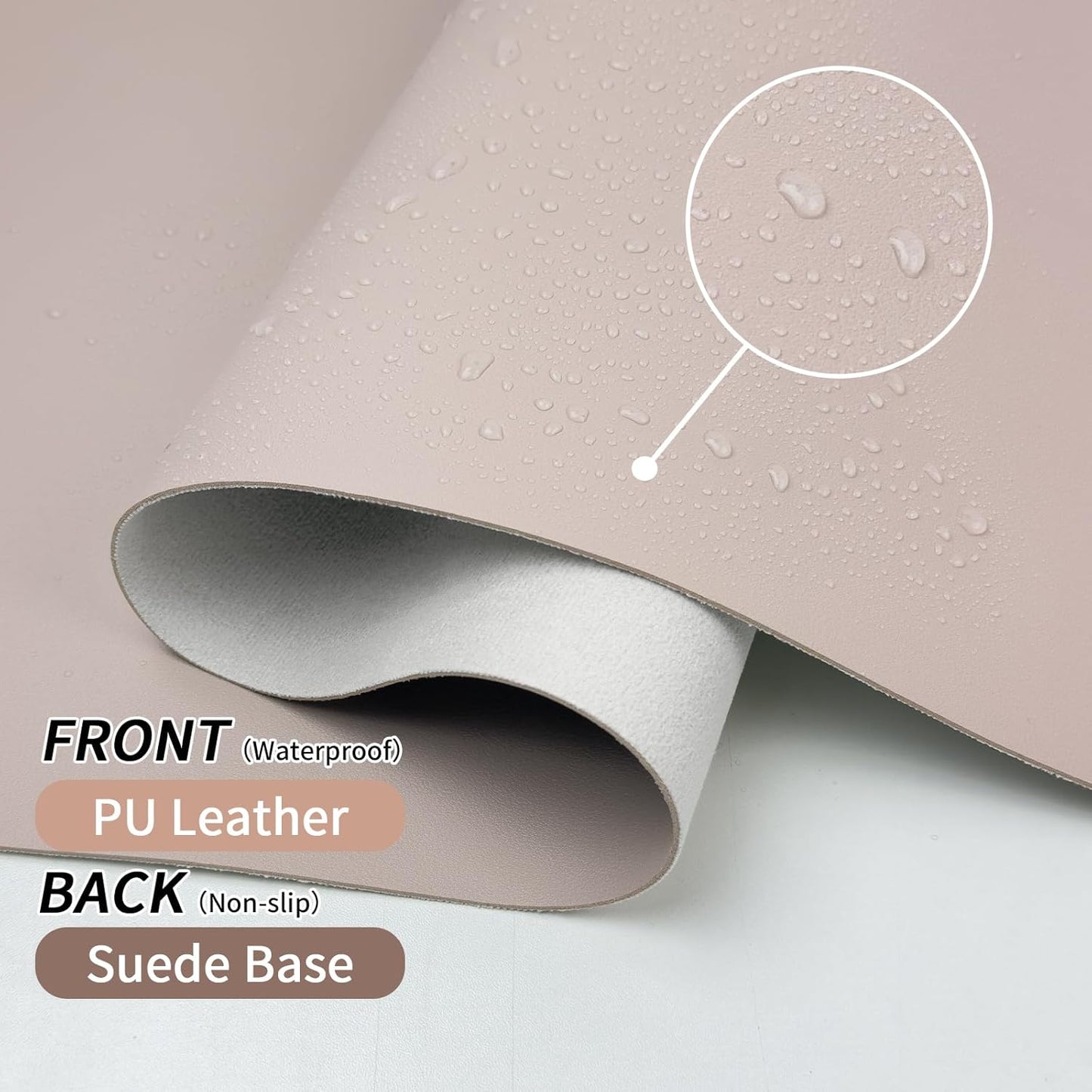 Wrist Rest for Computer Keyboard and Mouse, Ergonomic Design Wrist Support Pad for Keyboard, Soft Memory Foam Desk Pads Support Hand and Arm Easy Typing Pain Relief, 2 Piece Pad, Cream Pink