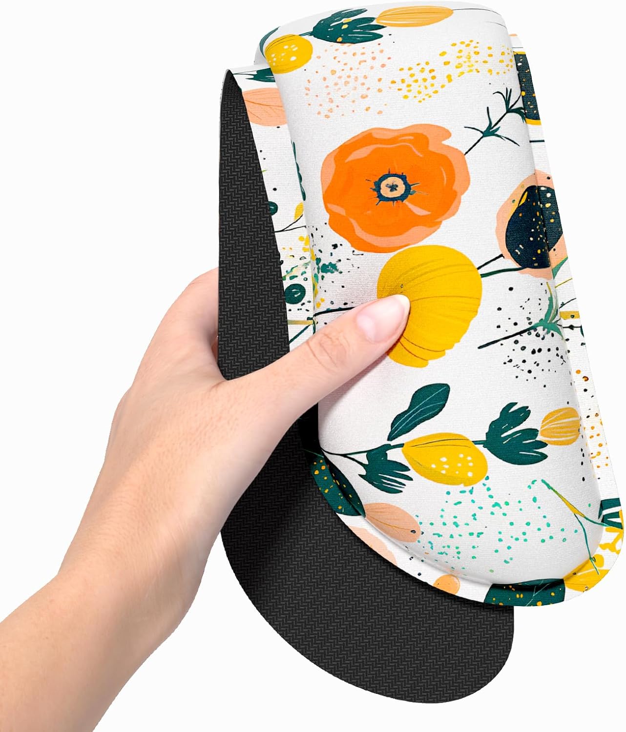Dapesuom Enlarge Keyboard Wrist Rest, Memory Foam Wrist Cushion for Desk Mats Support, Cute Pain Relief Keyboard Mouse Pad Rests Set with Non-Slip Base for Gaming Laptop Office Computer, Green Leaf