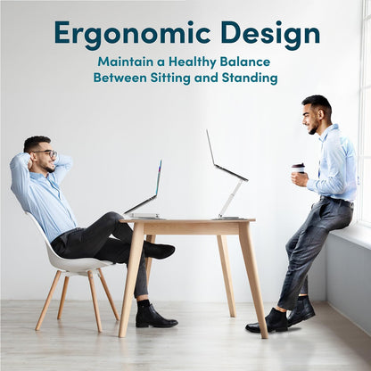 Lifelong Ergonomic Adjustable Laptop Stand for Desk - Height Up to 20" Portable Computer Laptop Riser Holder, Fits All MacBook Air & 10 15 17 Inches Laptops, Back to School Gift for Men & Women