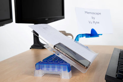 MemoScape Adjustable in-Line Document Holder for Typing | Reduces Neck Strain, Improves Focus, Boosts Desk Organization, and Workflow | Paper Holder Stand for Desk and Home Office - Black (VUR 2060)