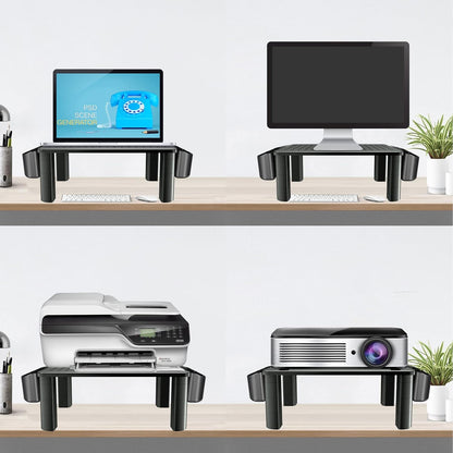 Pholiten Monitor Stand Riser, Desktop Stand, Computer Stand, Ergonomic Design, Two-Level Design, Desktop Organization, Keyboard Smartphone Storage, Printer Stand, Display Stand, 16.5 x 9.3 x 5.6