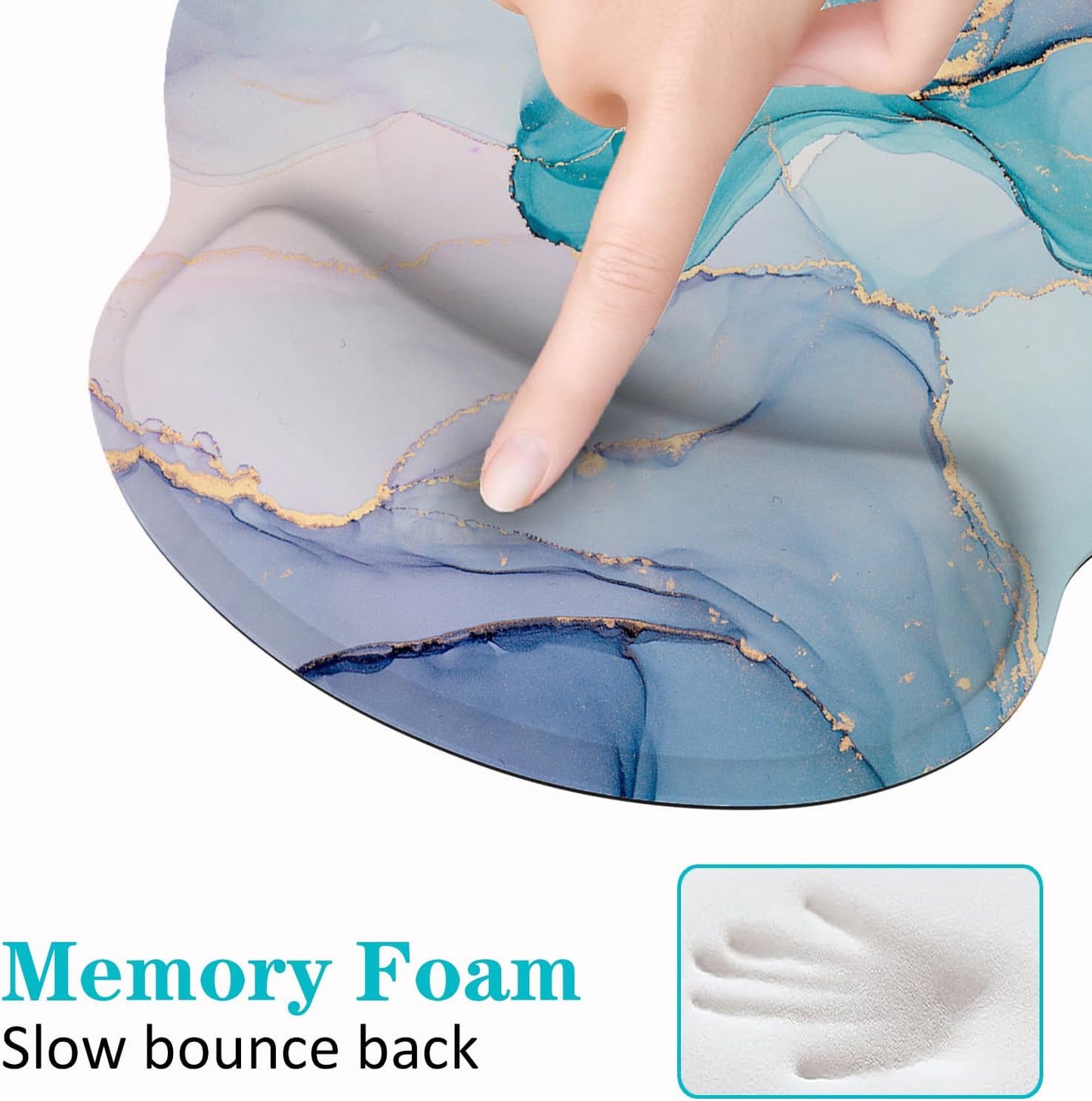 LATEEFAH Mouse Pad with Wrist Rest, 3-in-1 Gaming Mouse Pad, Keyboard Wrist Rest, Ergonomic Memory Foam Mousepad with Wrist Support for Computer Keyboard