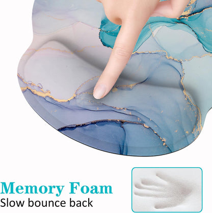 LATEEFAH Mouse Pad with Wrist Rest, 3-in-1 Gaming Mouse Pad, Keyboard Wrist Rest, Ergonomic Memory Foam Mousepad with Wrist Support for Computer Keyboard