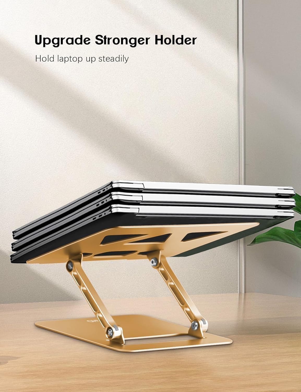 Aoviho Adjustable Laptop Stand for Desk,Portable Laptop Stand Holder and Riser,Foldable Aluminum Notebook Computer Stands for MacBook Air Pro HP Lenovo Dell Samsung Chromebook, 10-15.6 inch, Purple