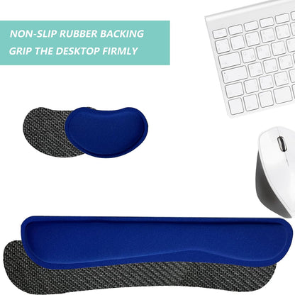 Keyboard Wrist Rest Mouse Wrist Support Set, Memory Foam Wrist Rest Pad for Computer Laptop Keyboard Mouse, Ergonomic Wrist Cushion Support for Typing Pain Relief, Gaming Home Office, Purple