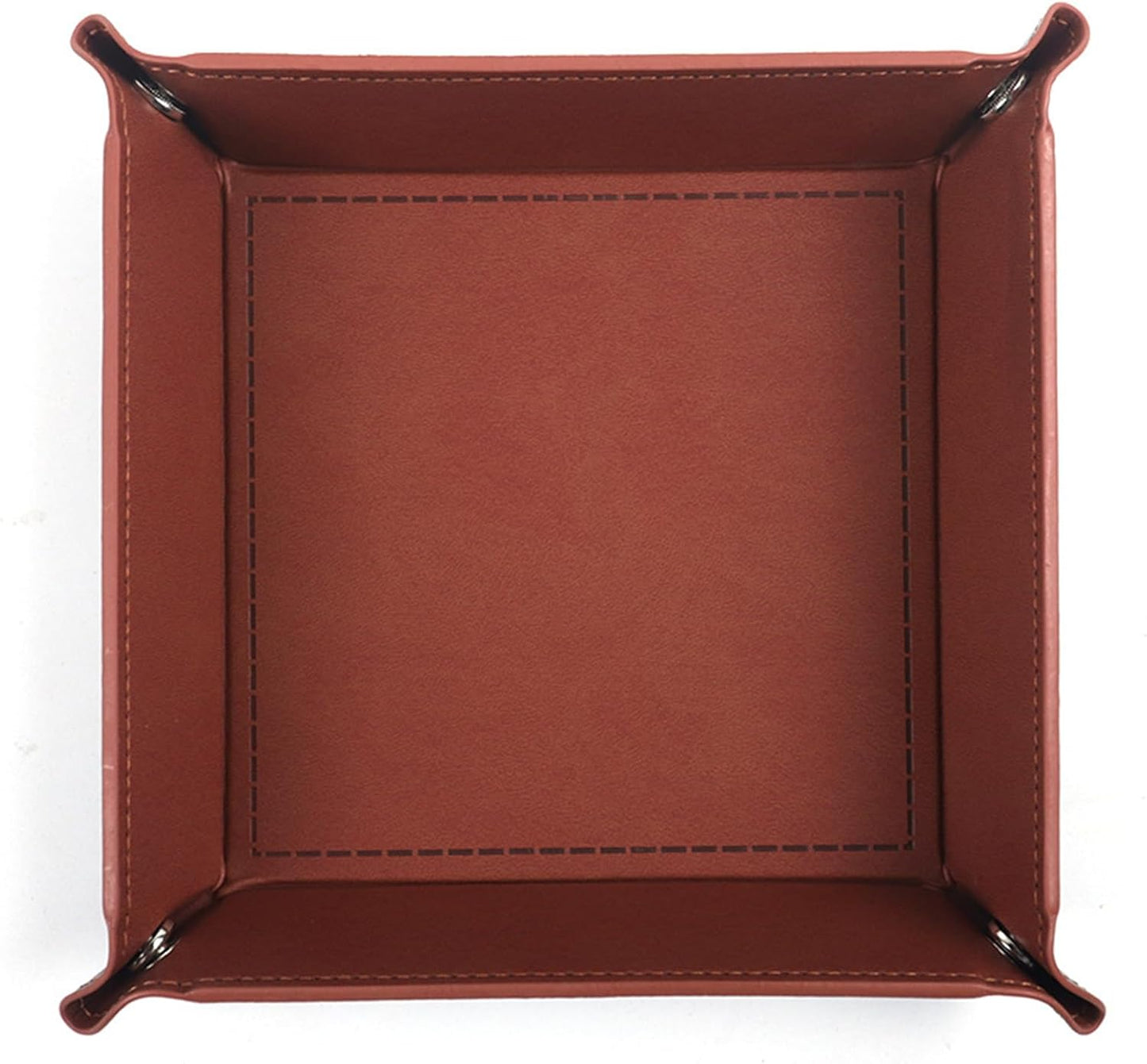 siduater Valet Tray Desktop Storage Organizer, Vegan Leather Catchall Bedside Vanity Tray Nightstand Caddy Holder for Remote Controller, Watch, Keys, Phone, Wallet, Sunglasses, Jewelry - Map