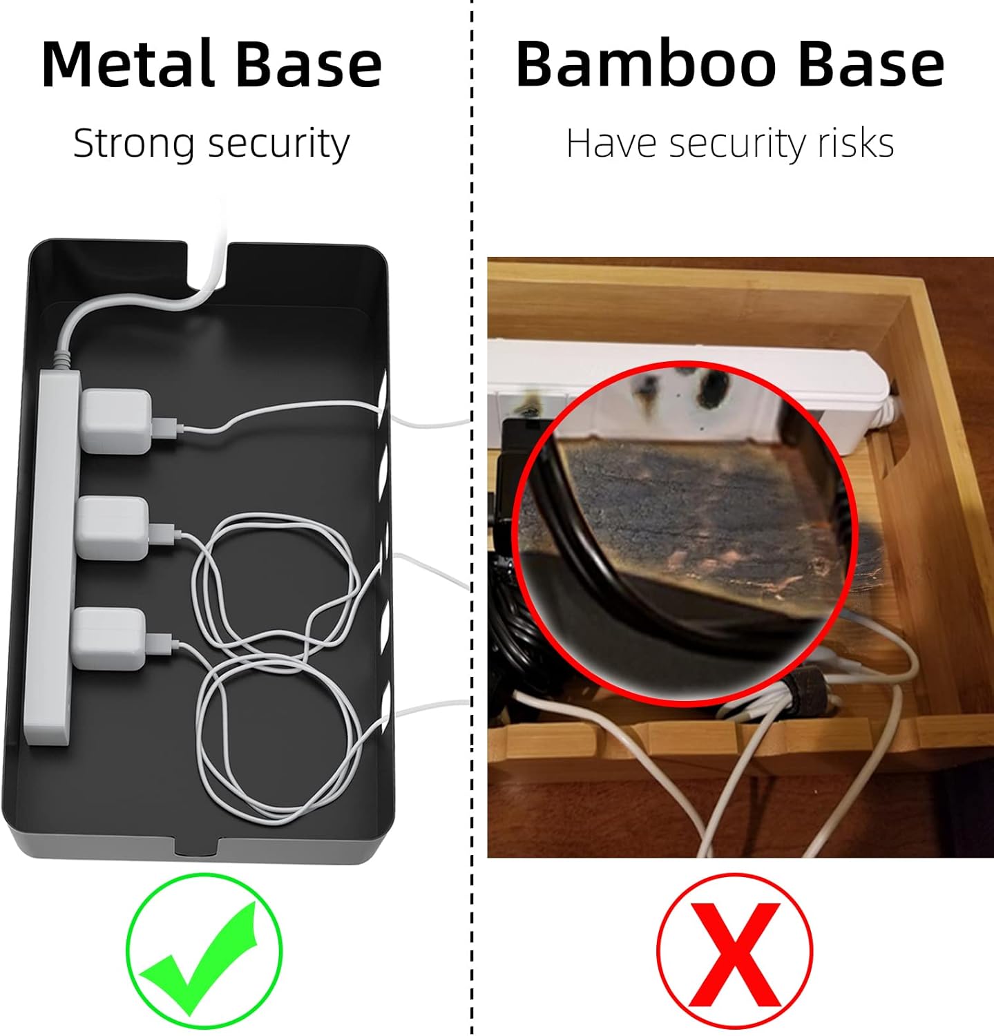 Metal Charging Station for Multiple Devices,New Upgrade Wood Charging Station for Phone Tablet Smart Watch Holder Desk Organizers，Matte Black Dock Device Organizer