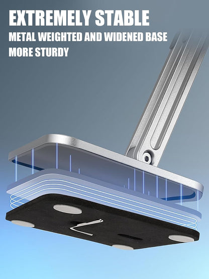 Magnetic Phone Stand for Desk, Heightened & Adjustable & Foldable Metal Magnetic Phone Holder Stand for Desk/Office/Home, Compatible with iPhone 12-17All Series/Mag Safe Case (Black