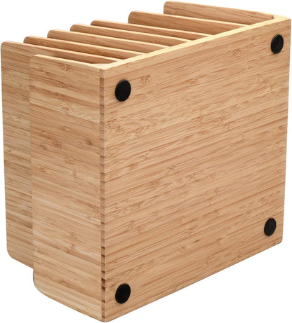 MobileVision Bamboo Multi Device Organizer for Smartphones, Tablets and Laptops, 5 Slots