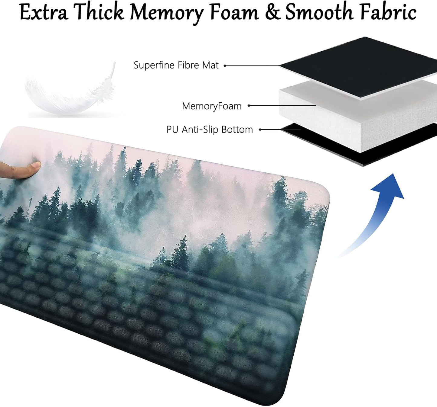 Computer Keyboard Stand Pad with Wrist Rest Purple Blue Cloud Keyboard Pad Support with Comfortable Galaxy Stars Wrist Pad Cute Girl Ergonomic Tilted Keyboard Riser Holder for Desktop Office Home